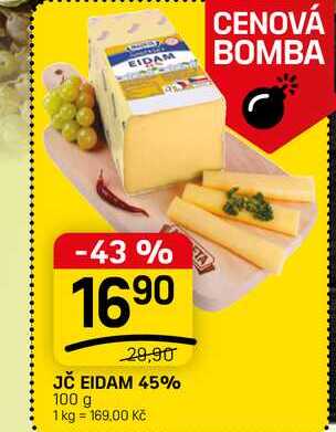 JČ EIDAM 45% 100 g