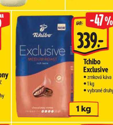  Tchibo Exclusive zrnková káva 1kg  