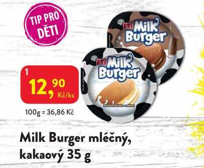 Milk Burger mléčný, kakaový 35 g