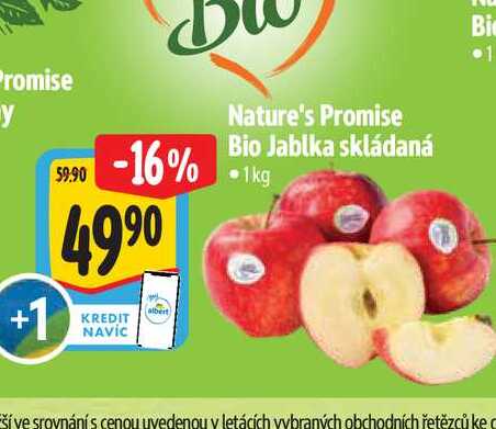 Nature's Promise Bio Jablka skládaná 1kg