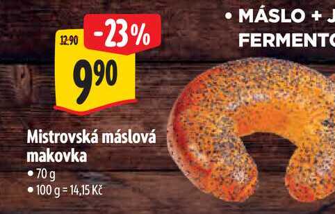 Mistrovská máslová makovka 70g