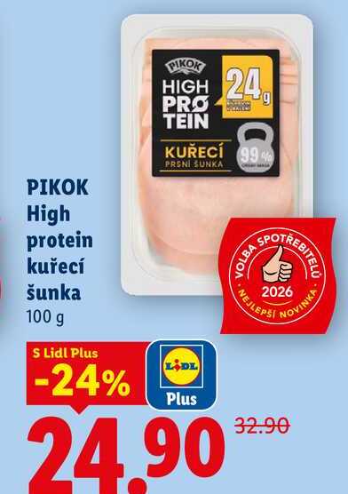 PIKOK High protein kuřecí šunka, 100 g 