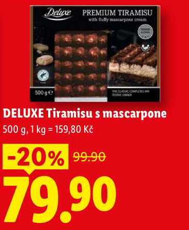 DELUXE Tiramisu s mascarpone, 500 g
