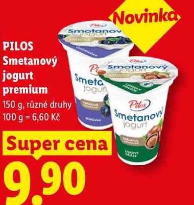 PILOS Smetanový jogurt, 150 g, různé druhy