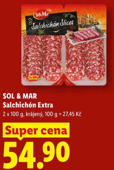 SOL & MAR Salchichón Extra, 2 x 100 g