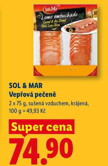 SOL & MAR Vepřová pečeně, 2 x 75 g, sušená vzduchem,