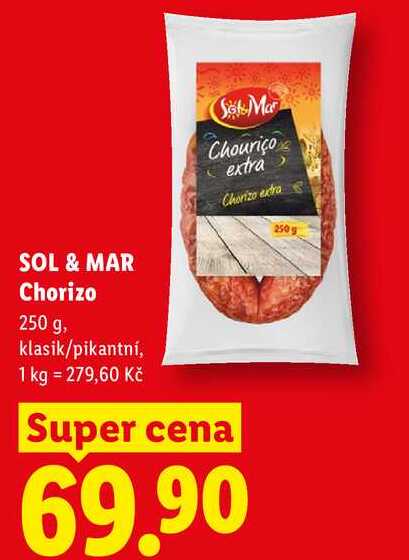 SOL & MAR Chorizo, 250 g, klasik/pikantní