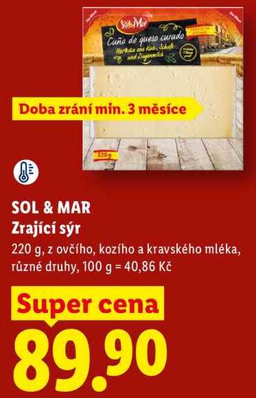 SOL & MAR Zrající sýr, 220 g