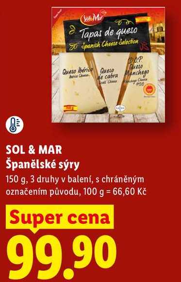 SOL & MAR Španělské sýry, 150 g