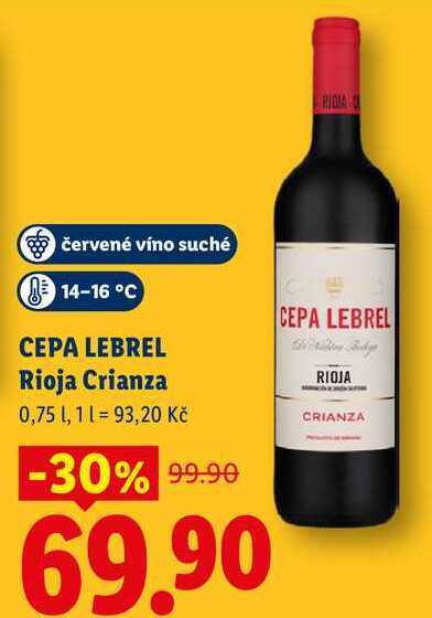 CEPA LEBREL Rioja Crianza, 0,75 1