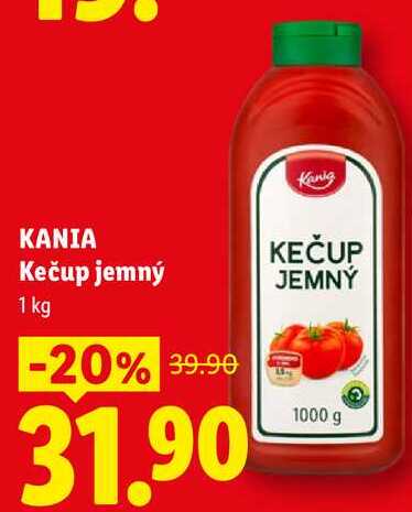 KANIA Kečup jemný, 1 kg 