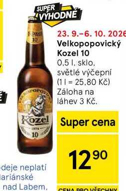 Velkopopovický Kozel 10, 0.5 l