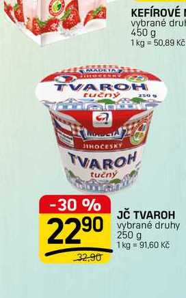 JČ TVAROH vybrané druhy 250 g