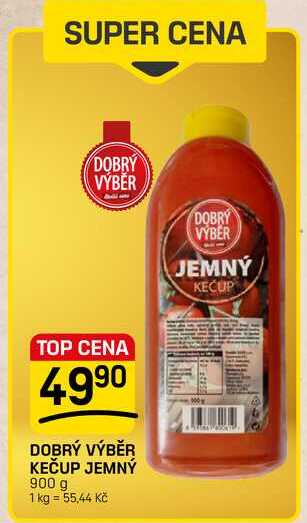 DOBRÝ VÝBĚR KEČUP JEMNÝ 900 g