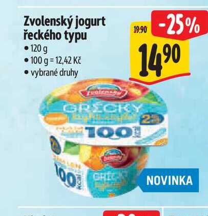 Zvolenský jogurt řeckého typu 120 g 