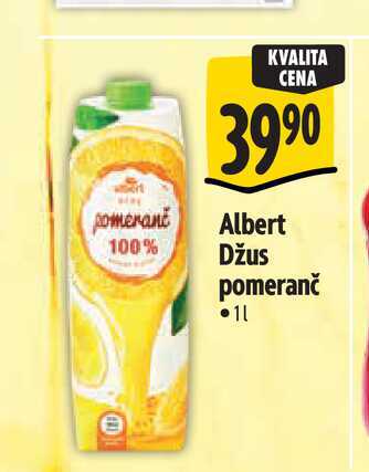 Albert 100% Džus pomeranč 1 l