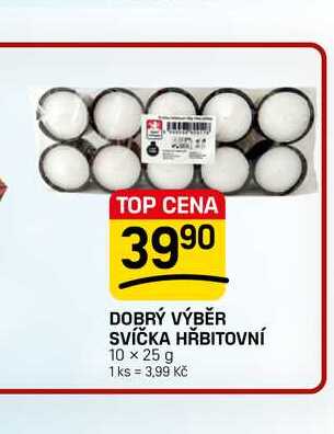 DOBRÝ VÝBĚR SVÍČKA HŘBITOVNÍ 10 x 25 g