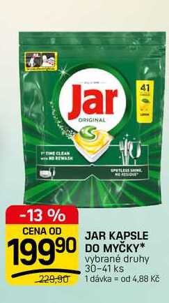 JAR KAPSLE DO MYČKY* vybrané druhy 30-41 ks