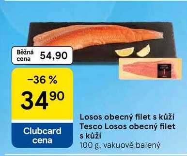 Losos obecný filet s kůží, 100 g