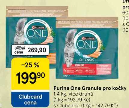 Purina One Granule pro kočky, 1,4 kg