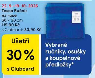 Tesco Ručník na ruce, 50 x 90 cm
