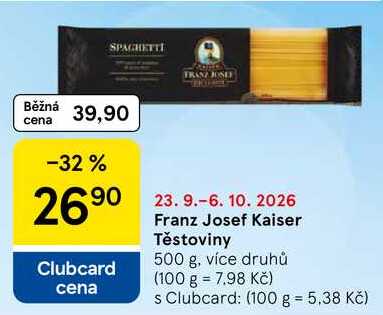 Franz Josef Kaiser Těstoviny, 500 g