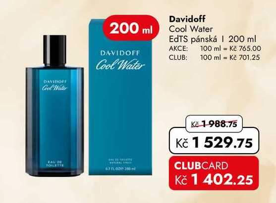 Davidoff 200 ml Cool Water EdTS pánská 200 ml