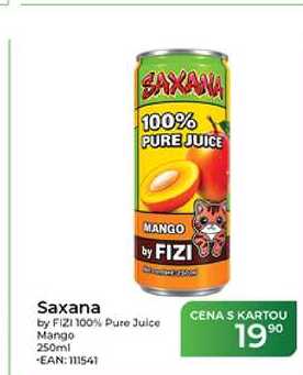Saxana by FIZI 100% Pure Juice Mango 250 ml