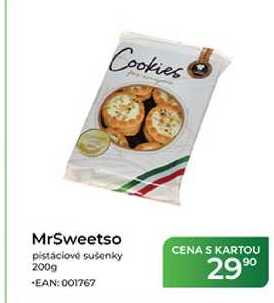 MrSweetso pistáciové sušenky 200 g