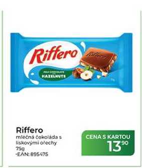 Riffero mléčná čokoláda s lískovými ořechy 75g