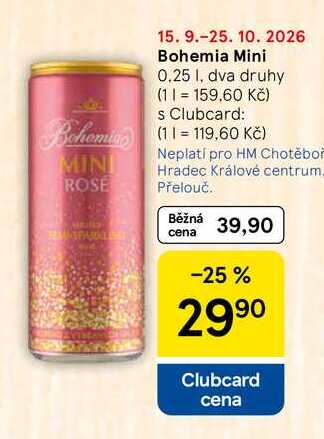 Bohemia Mini, 0.25 l, dva druhy