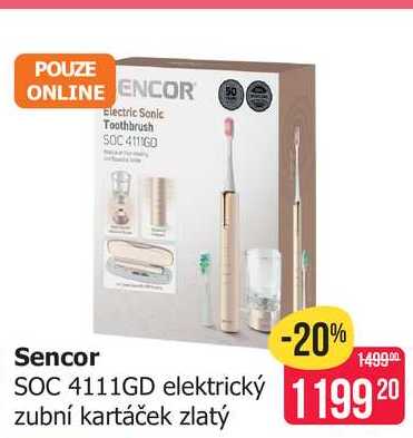 Sencor SOC 4111GD elektrický zubní kartáček zlatý