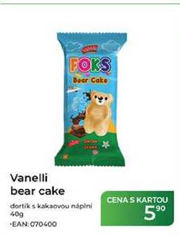 Vanelli bear cake dortik s kakaovou náplní 40g