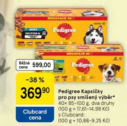 Pedigree Kapsičky pro psy smíšený výběr, 40x 85-100 g