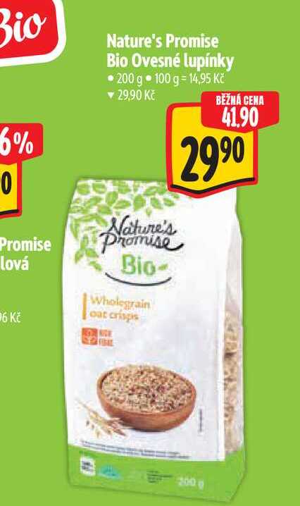 Nature's Promise Bio Ovesné lupínky 200 g