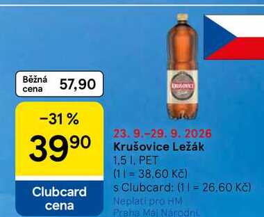 Krušovice Ležák PET, 1.5 l
