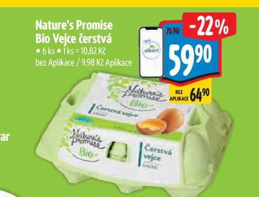 Nature's Promise Bio Vejce čerstvá 6 ks