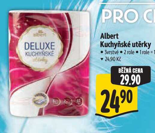   Albert Kuchyňské utěrky  3vrstvé 2 role 