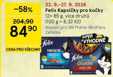 Felix Kapsičky pro kočky, 12x 85 g, více druhů