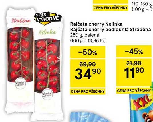 Rajčata cherry Nelinka, 250 g, balená