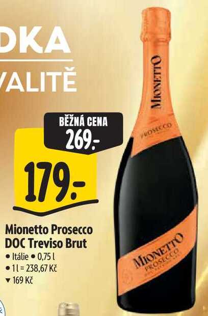 Mionetto Prosecco DOC Treviso Brut, 0,75l