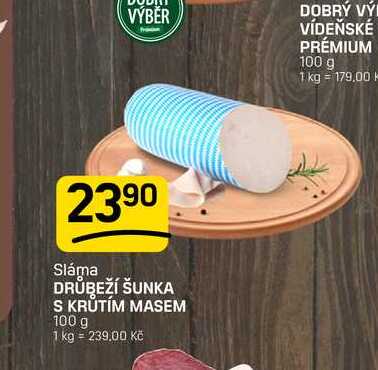 DRŮBEŽÍ ŠUNKA S KRŮTÍM MASEM 100 g