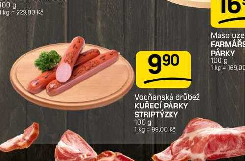 KUŘECÍ PÁRKY STRIPTÝZKY 100 g