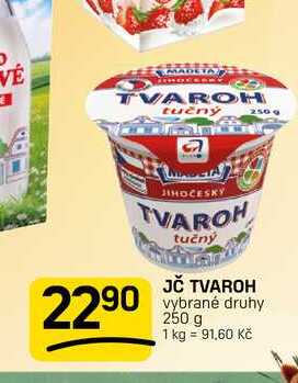 JČ TVAROH vybrané druhy 250 g 