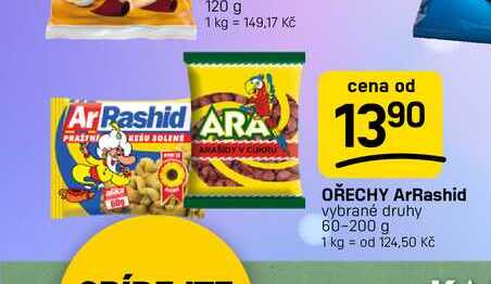 OŘECHY ArRashid vybrané druhy 60-200 g