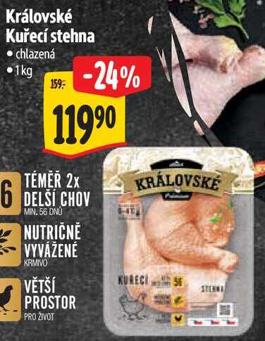 Královské Kuřecí stehna, chlazená 1kg