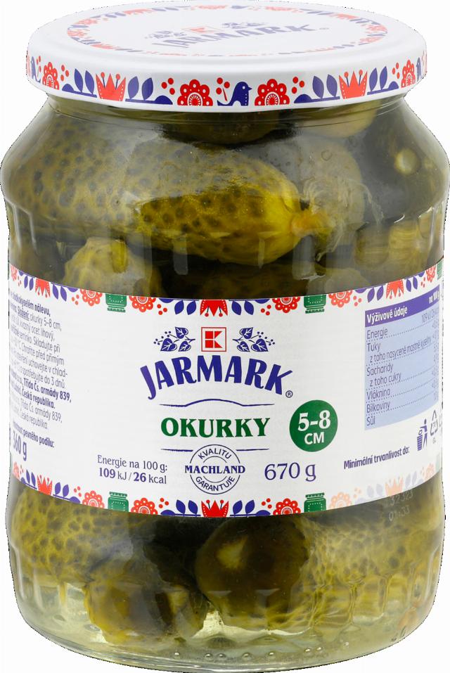 K-Jarmark Okurky 5-8 cm ve sladkokyselém nálevu