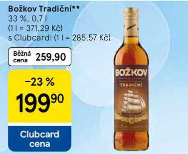 Božkov Tradiční 33 %, 0.7 l