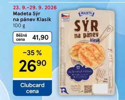 Madeta Sýr na pánev Klasik, 100 g