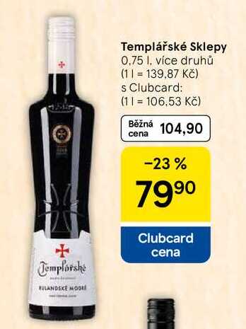 Templářské sklepy, 0.75 l